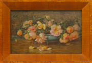 Edith White Roses Painting